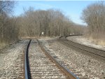  NS Main Line Right & Siding track South into Town Left